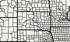 Warning map for South Dakota